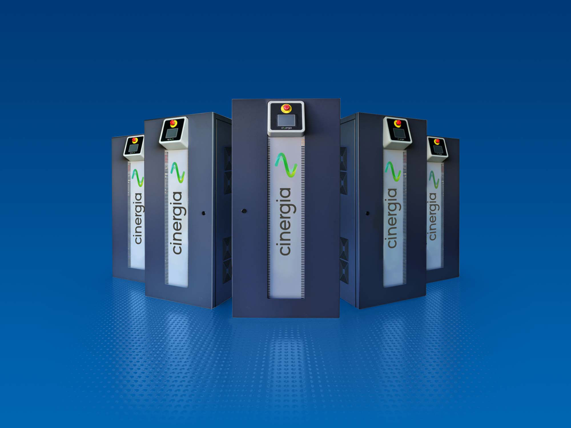 Cinergia regenerative grid simulator and load cabinets