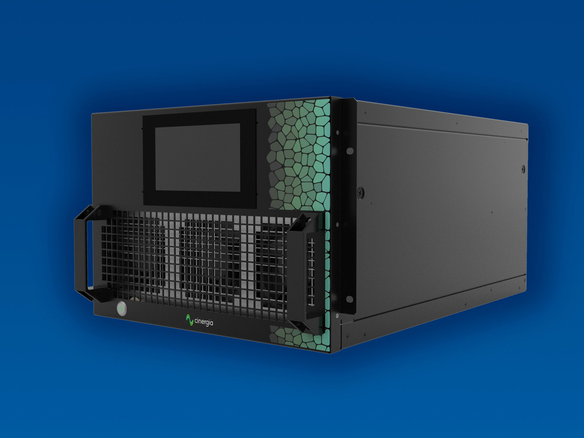 Cinergia regenerative power unit in a 19-inch rack